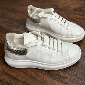 VALENTINO Leather Platform Sneaker 7, 7.5